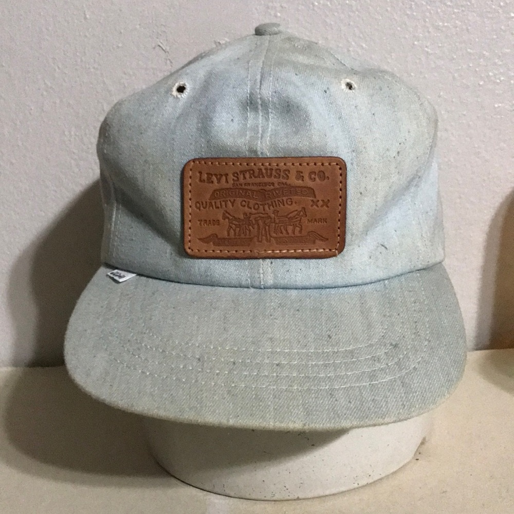 Levi's Denim Cap With Leather Patch - image 1